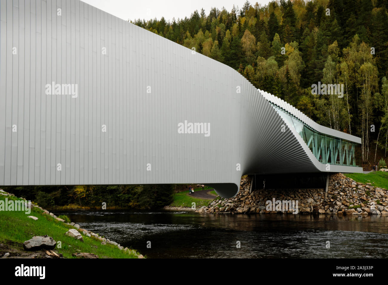 Jevnaker, Norway - September 29 2019: The Twist Museum is now open for the public in the Kistefos sculpture park, one hour drive to north from Oslo. Stock Photo
