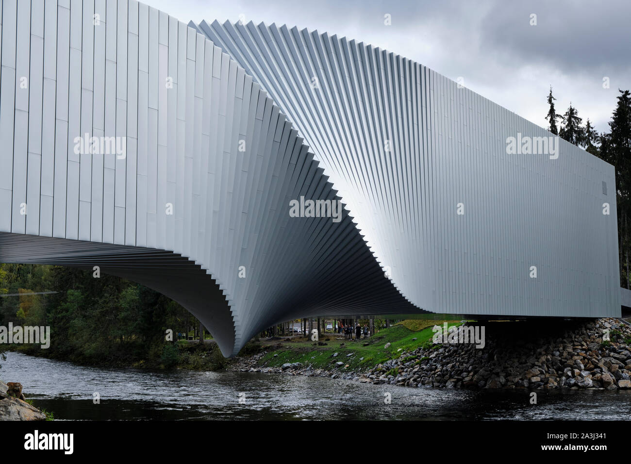 Jevnaker, Norway - September 29 2019: The Twist Museum is now open for the public in the Kistefos sculpture park, one hour drive to north from Oslo. Stock Photo