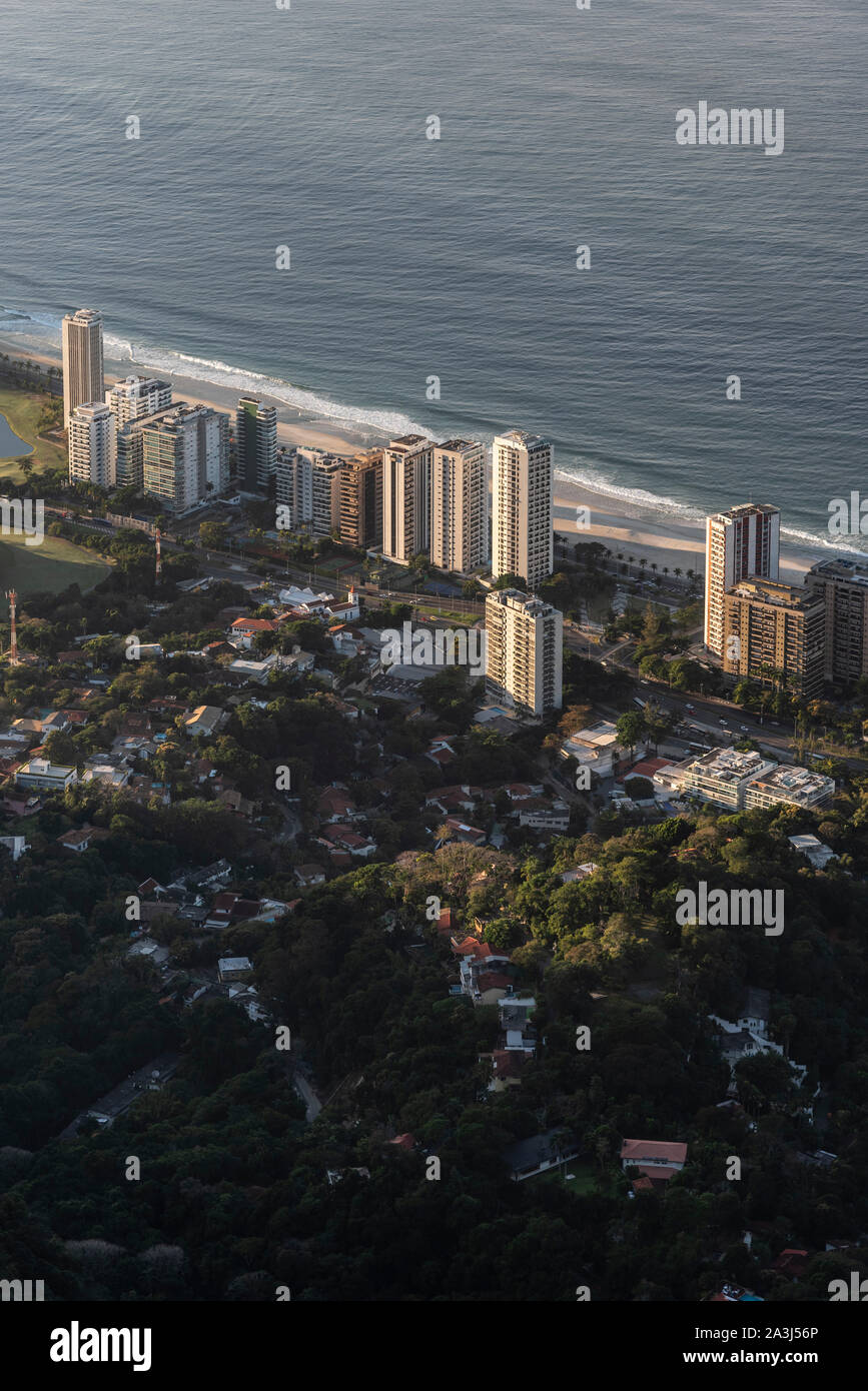 View from Pedra Bonita to beautiful landscape in Tijuca Forest, Rio de Janeiro, Brazil Stock Photo