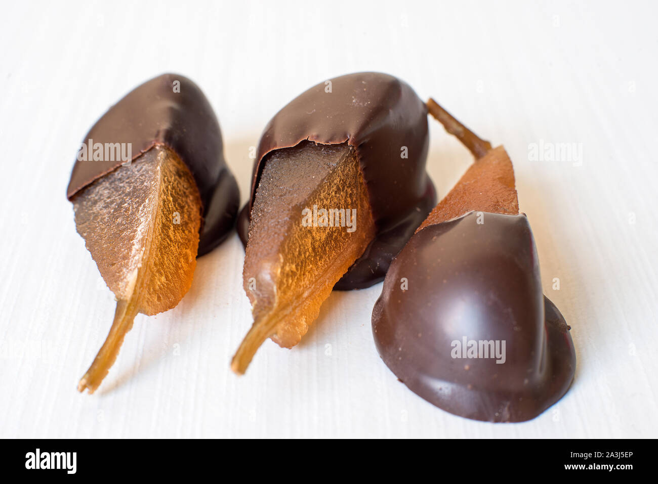 Candied Fruit Covered in Chocolate Stock Photo Alamy