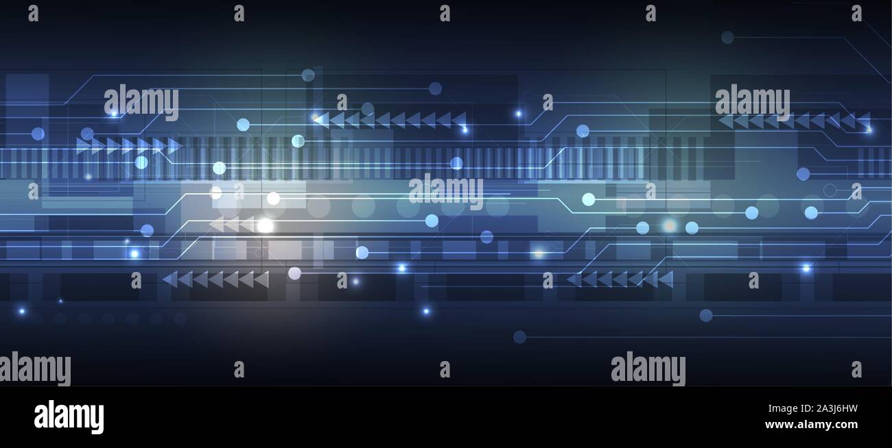 Abstract circuit board futuristic technology processing business ...