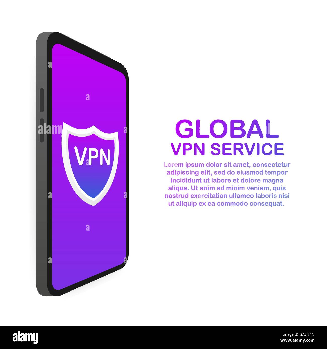 VPN connectivity. Secure virtual private network connection concept