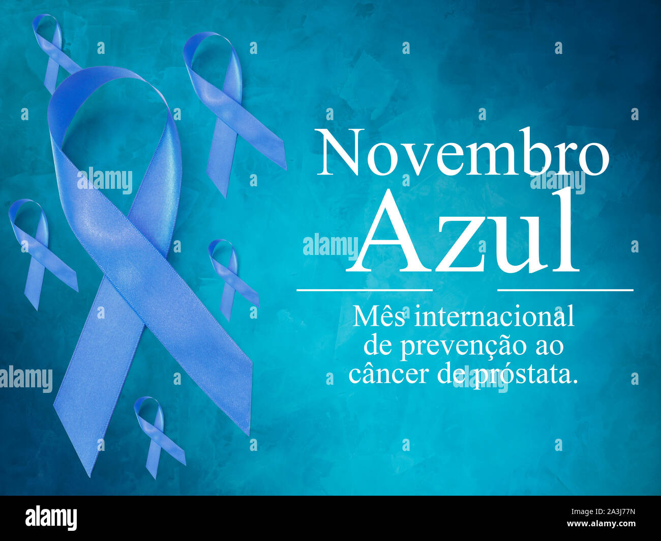 Unite in Blue: Novembro Azul Campaign for Men's Health Stock Photo
