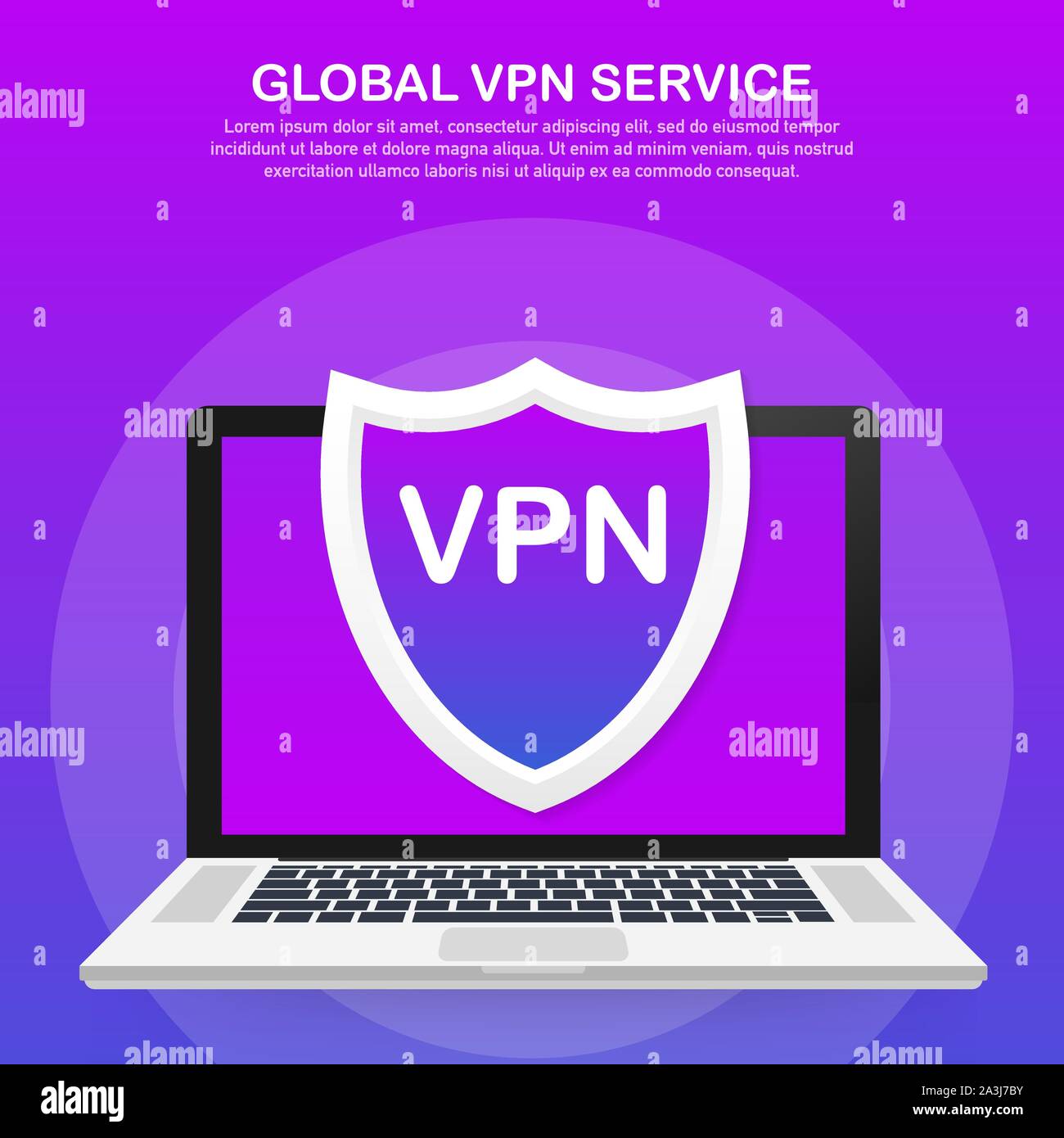 VPN connectivity. Secure virtual private network connection concept