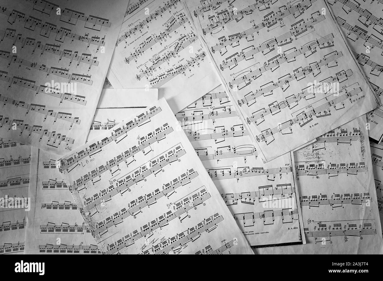 Music notes Black and White Stock Photos & Images - Alamy