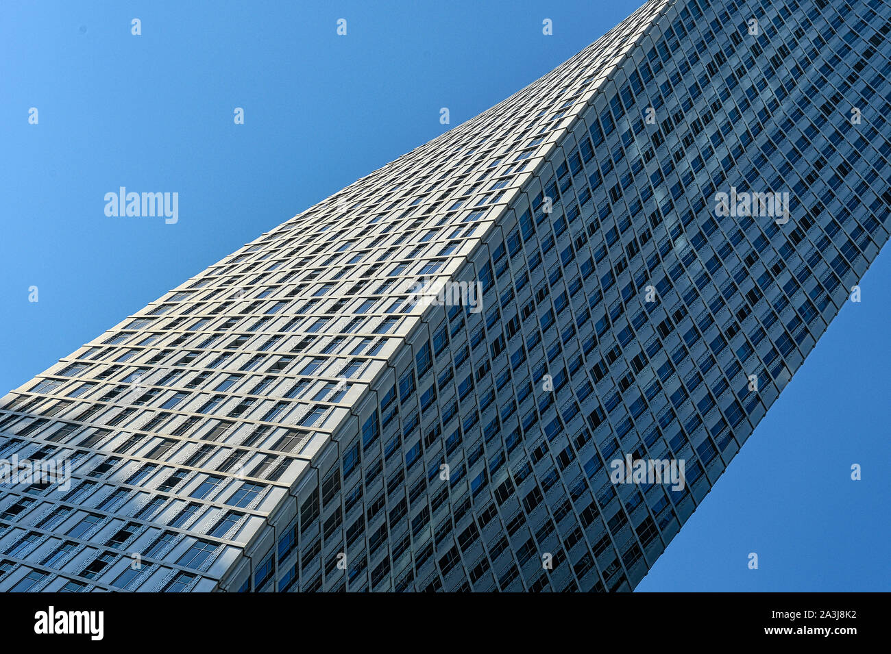 Cayan Tower in Dubai Stock Photo