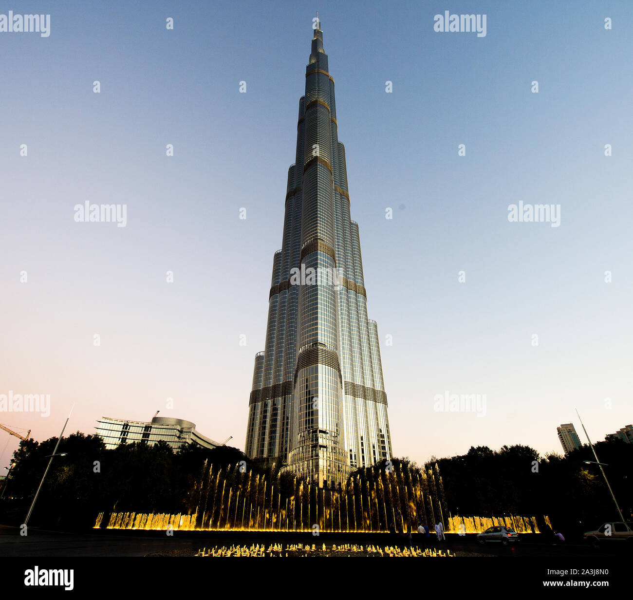 Burj Khalifa in Dubai Stock Photo