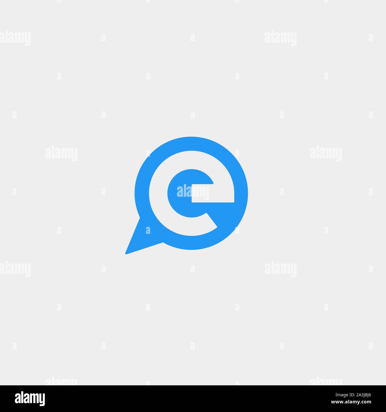 Letter E Chat Logo Template Vector Design Stock Vector