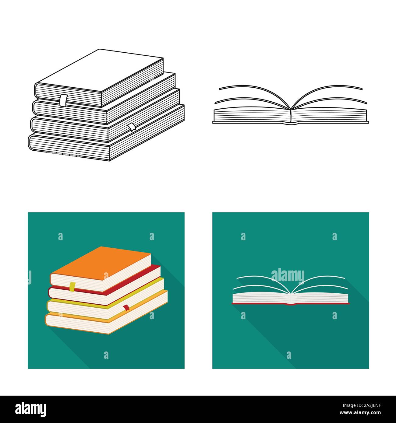 Vector design of training and cover logo. Set of training and bookstore ...