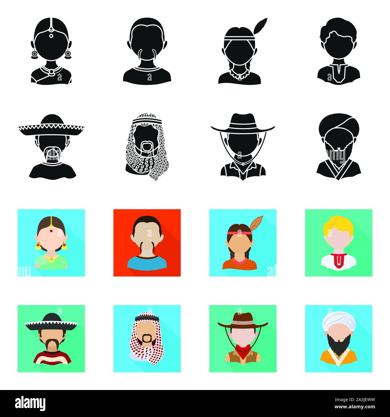 Vector design of imitator and resident icon. Collection of imitator and ...