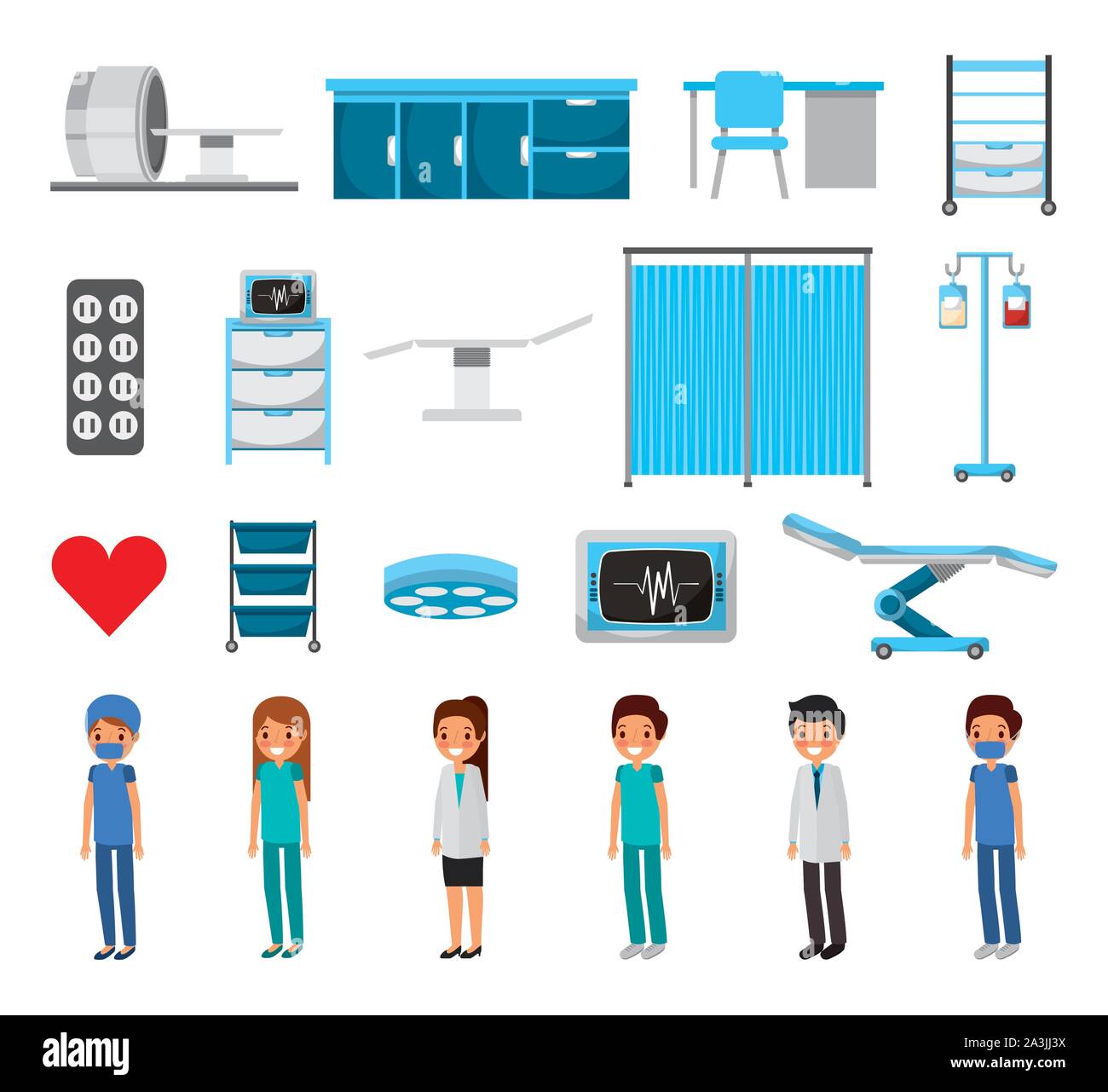 Isolated medical icon set vector design Stock Vector Image & Art - Alamy