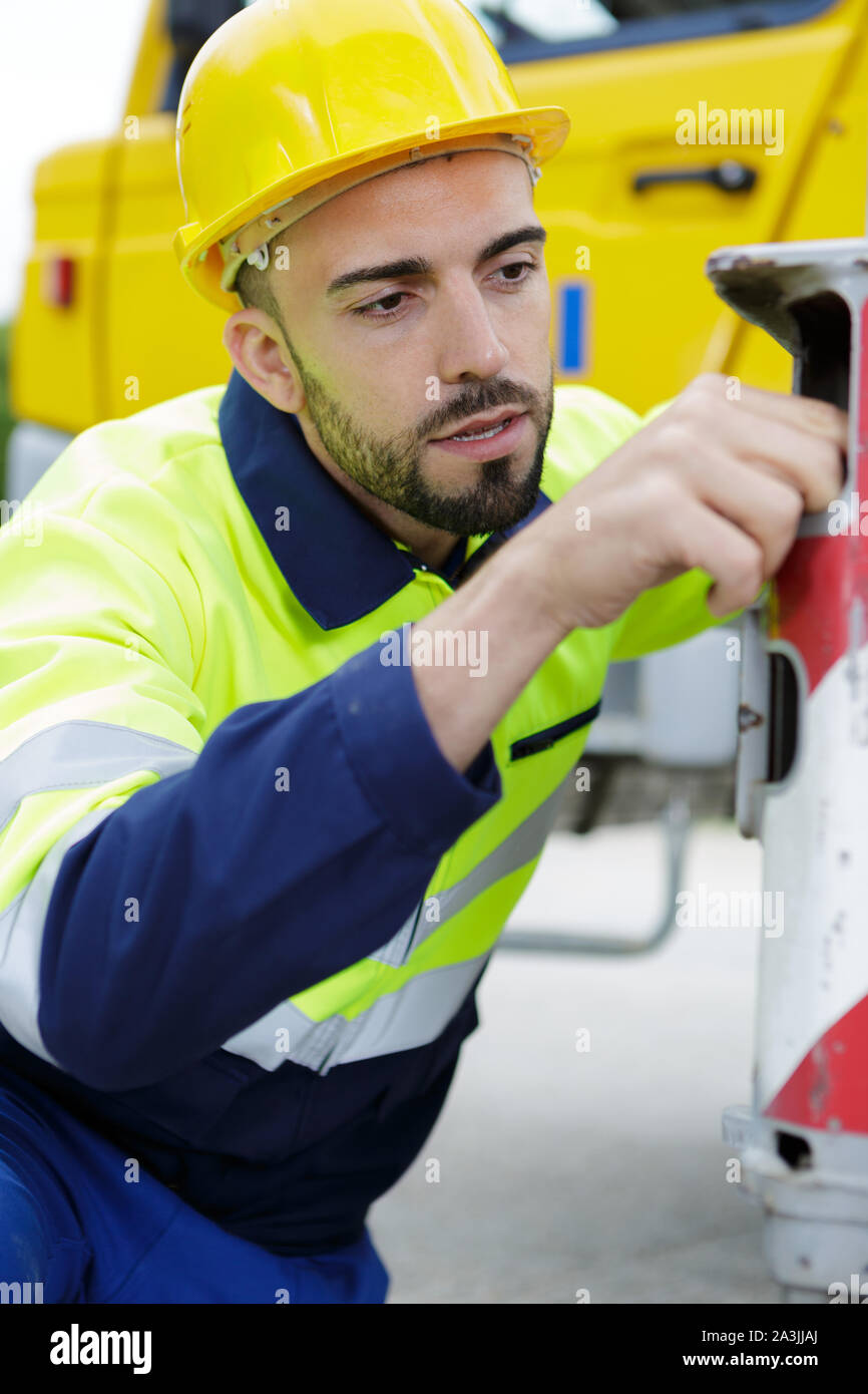 portrait of an industrial heavy equipment operator Stock Photo Alamy