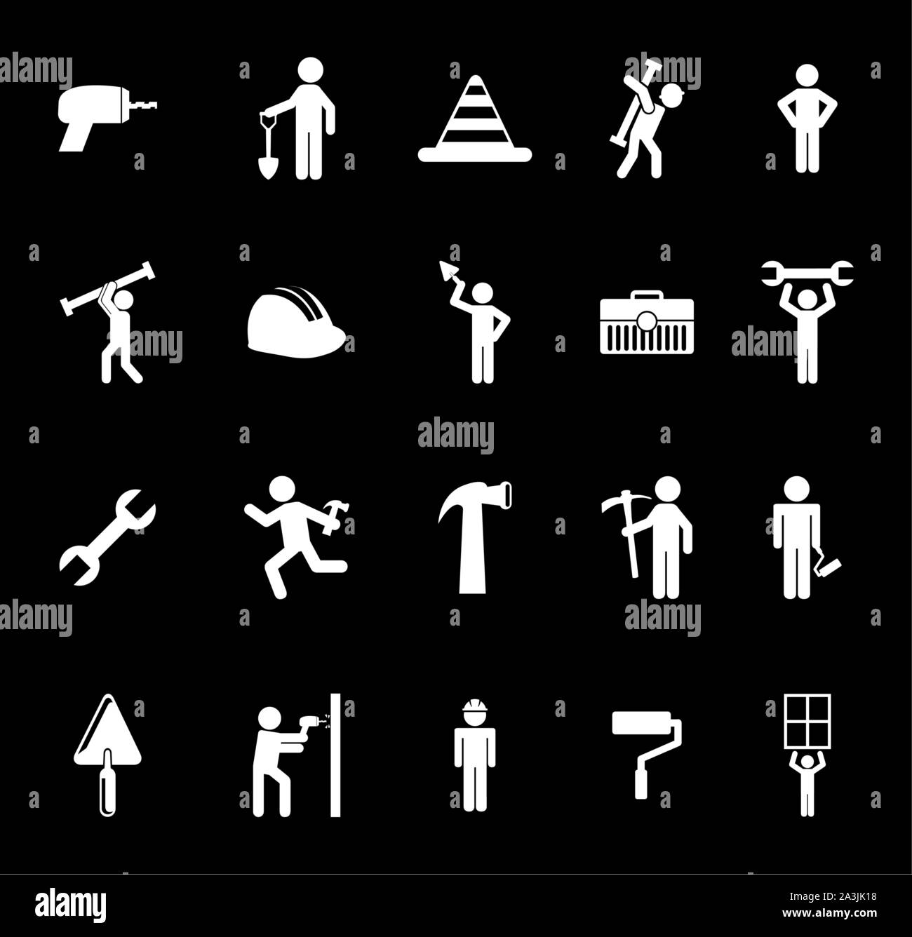 Isolated construction icon set vector design Stock Vector Image & Art ...