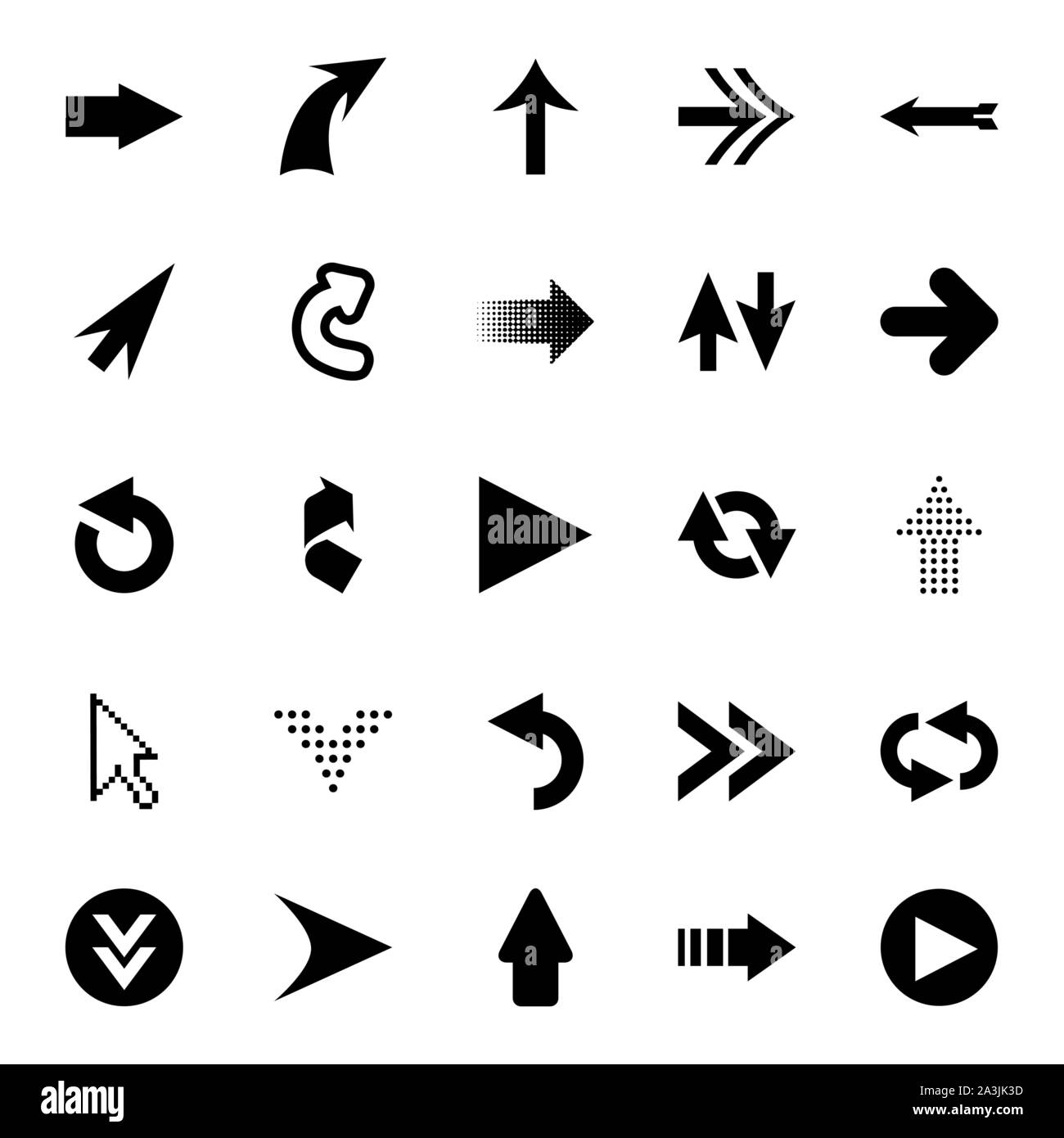 Arrow icon set vector design Stock Vector Image & Art - Alamy
