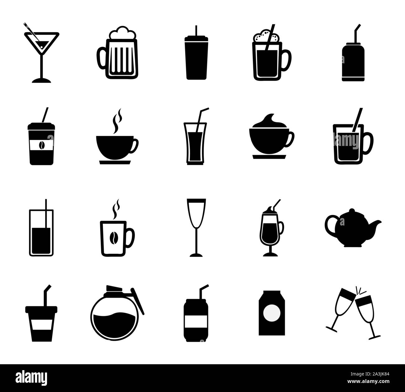 Drinks icon set vector design Stock Vector Image & Art Alamy