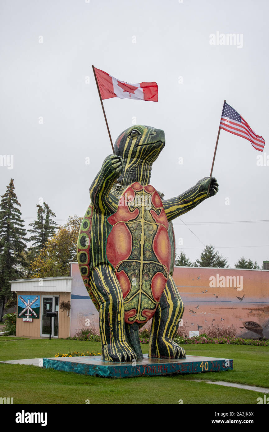 Tommy The Turtle in Bossevain, Manitoba Canada Stock Photo
