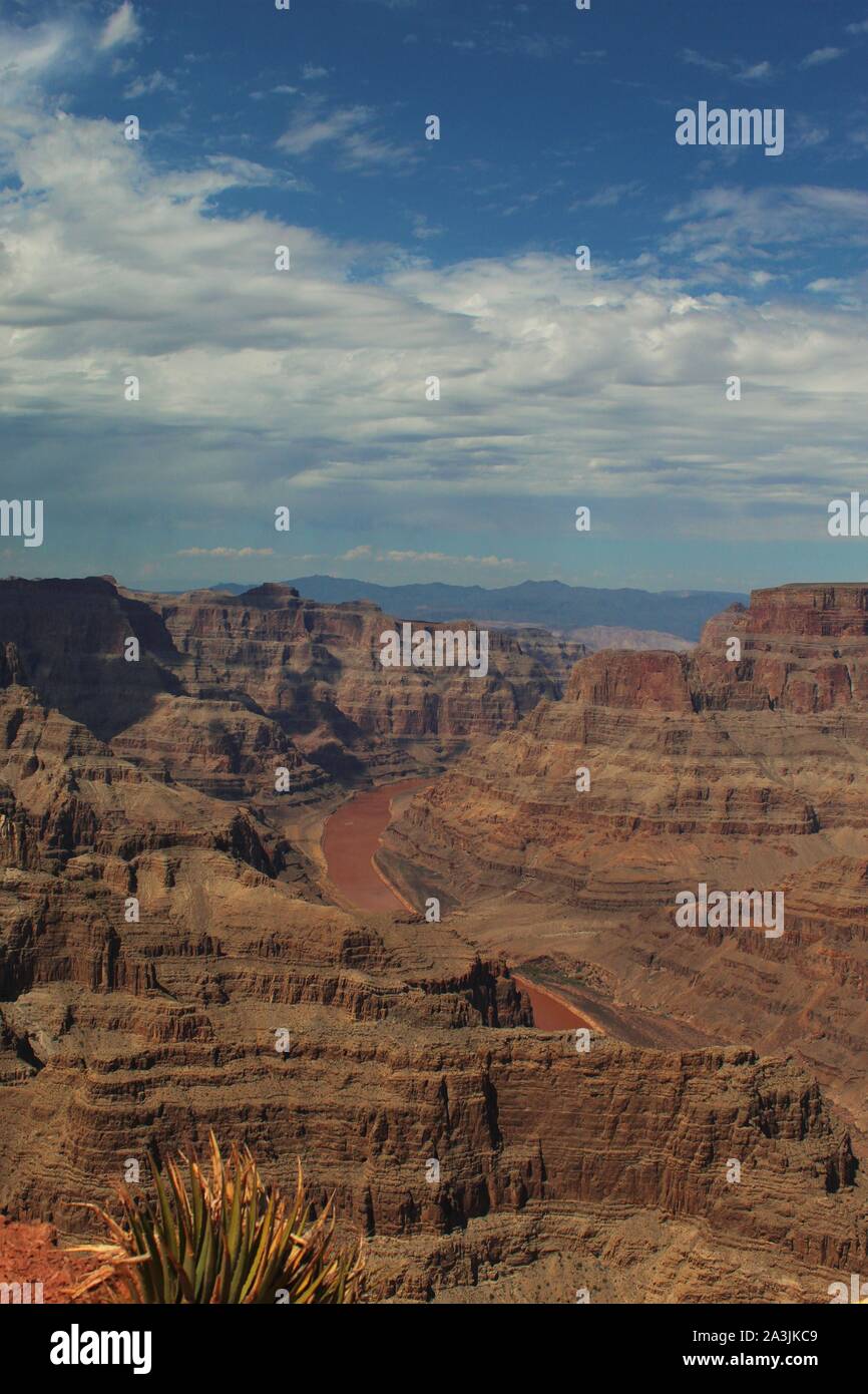 Scenic views at Grand Canyon West Rim Stock Photo