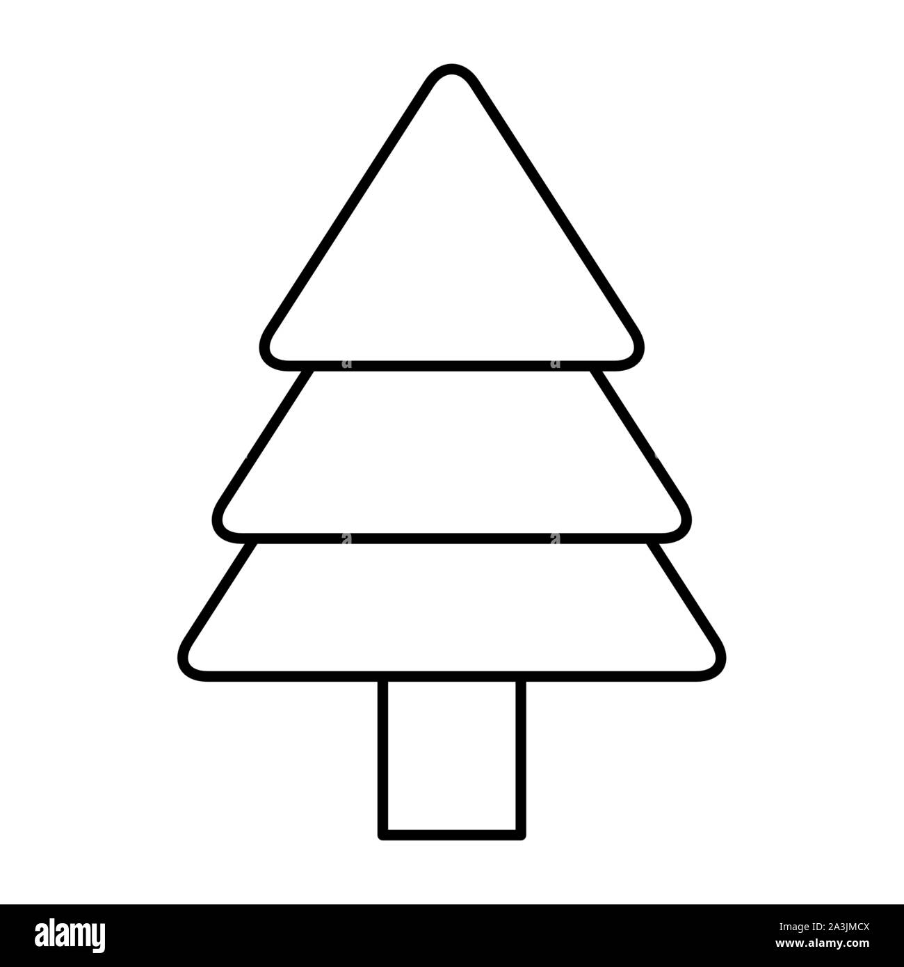 merry christmas pine tree icon Stock Vector Image & Art - Alamy