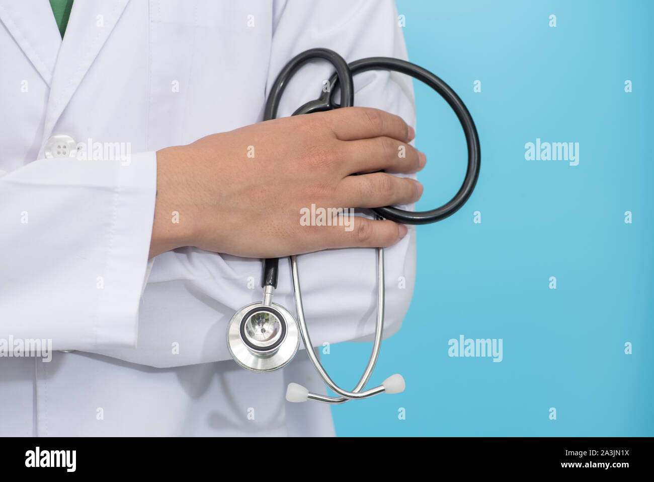 Doctor with a stethoscope. Stock Photo
