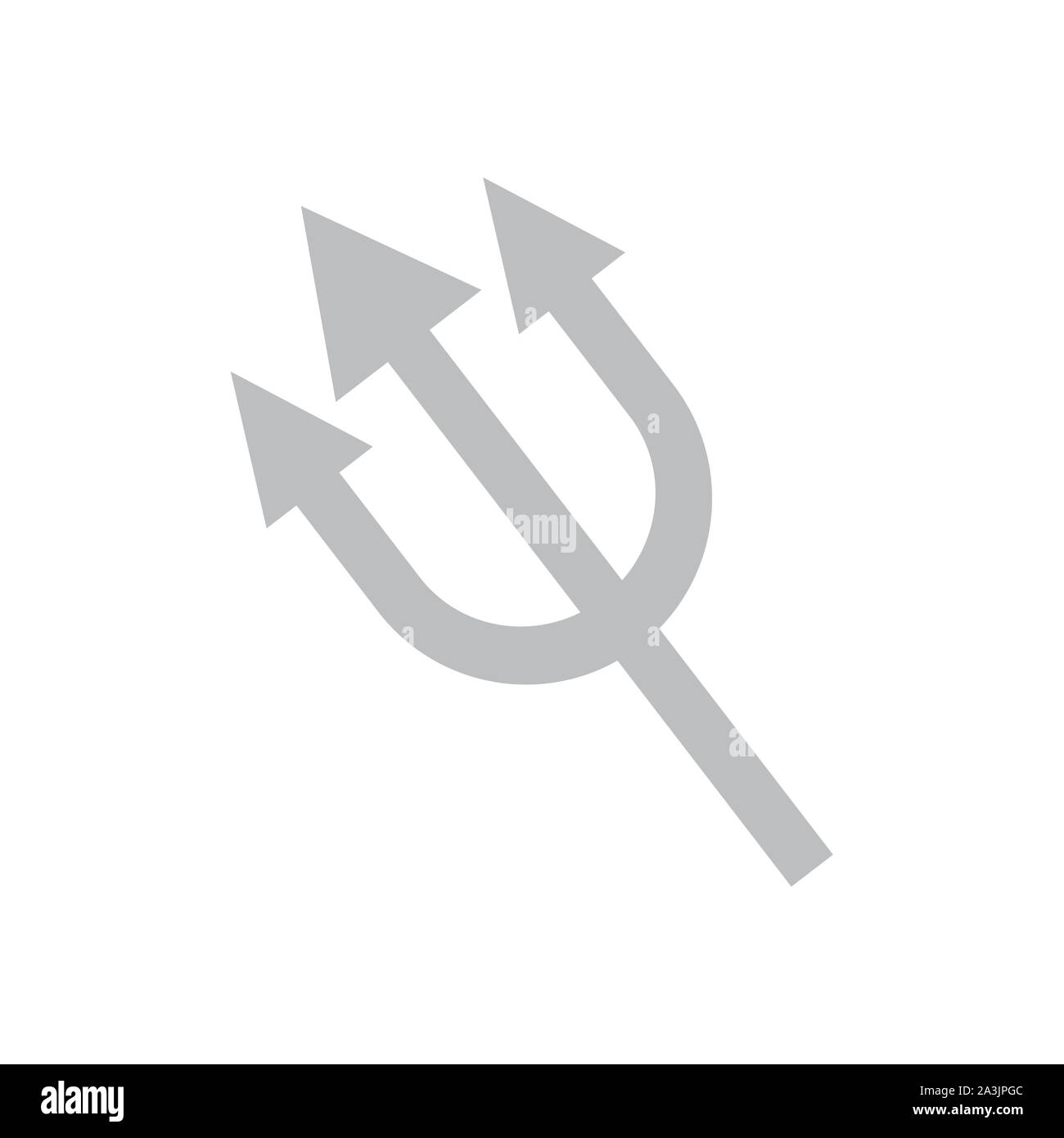 halloween devil trident isolated icon Stock Vector