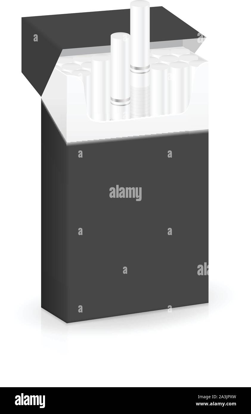 Pack of cigarettes on a white background. Vector illustration Stock ...