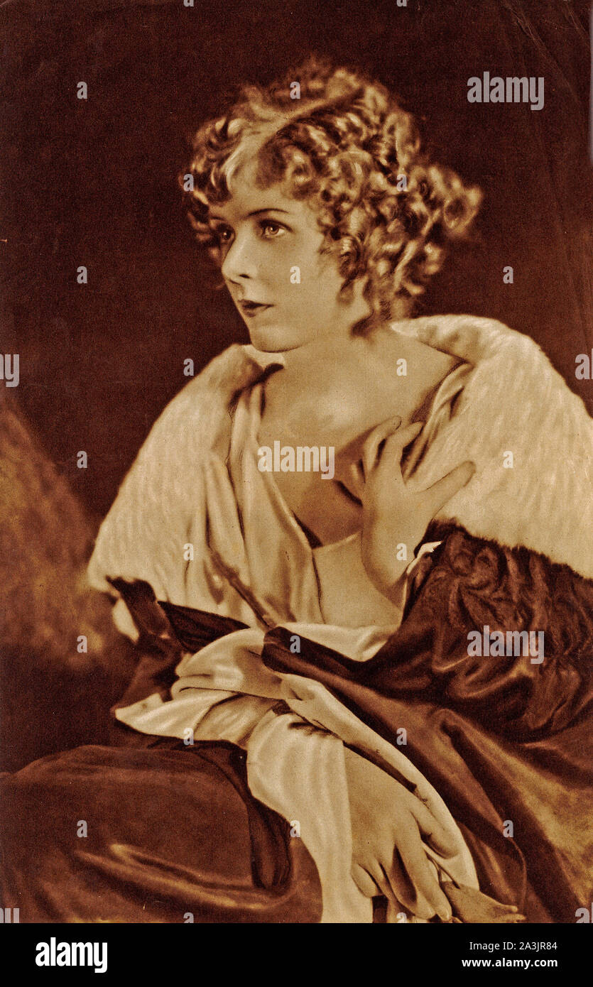 Studio portrait of Hollywood actress, Blanche Sweet, famous during the era of silent movies. Centrefold from Picture Show Art Supplement circa 1923. Stock Photo