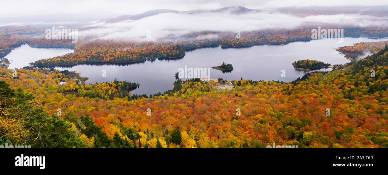 Fall colors in Quebec, in Mont Tremblant Provincial Park Stock Photo