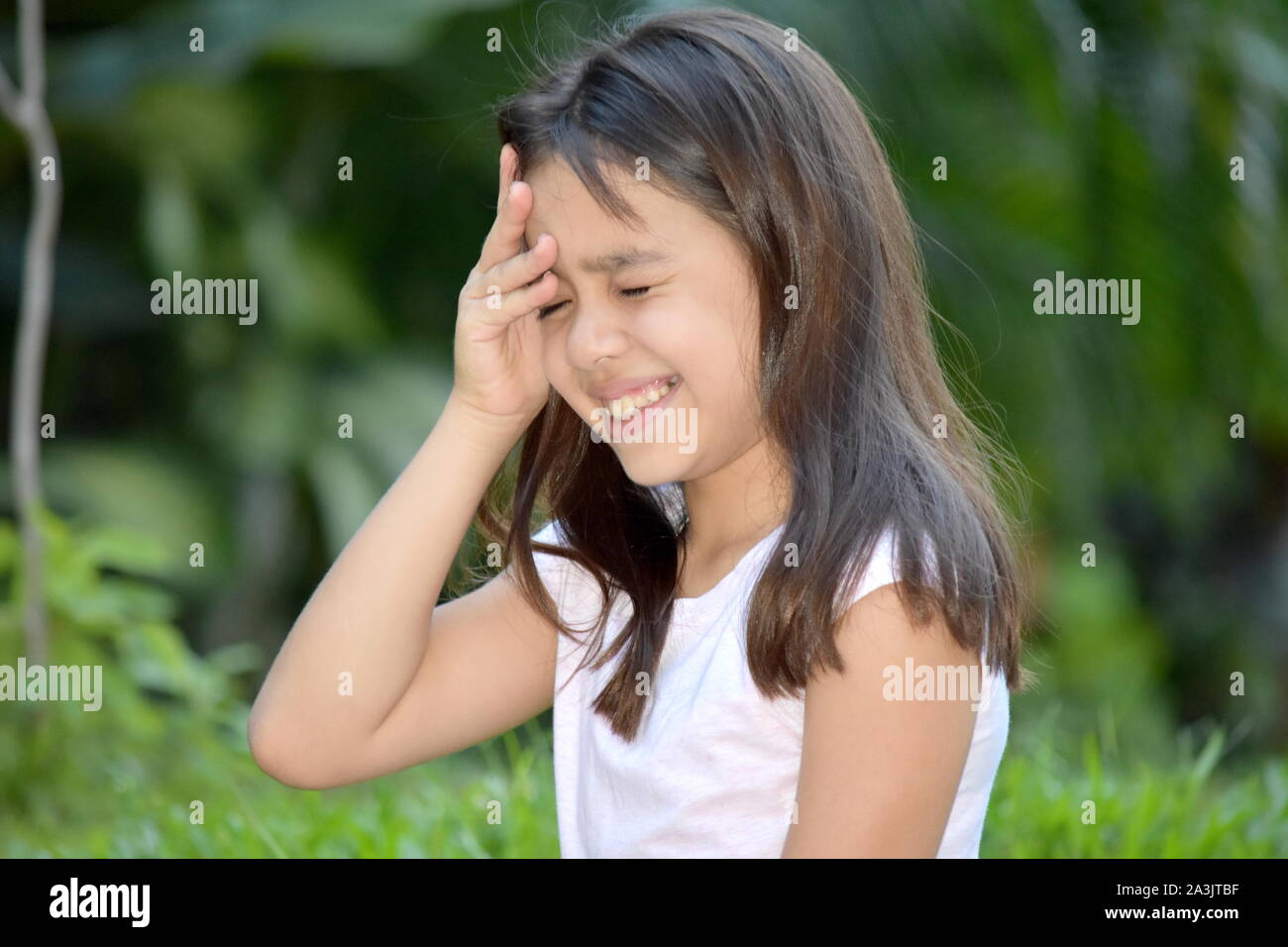 A Young Female And Laughter Stock Photo