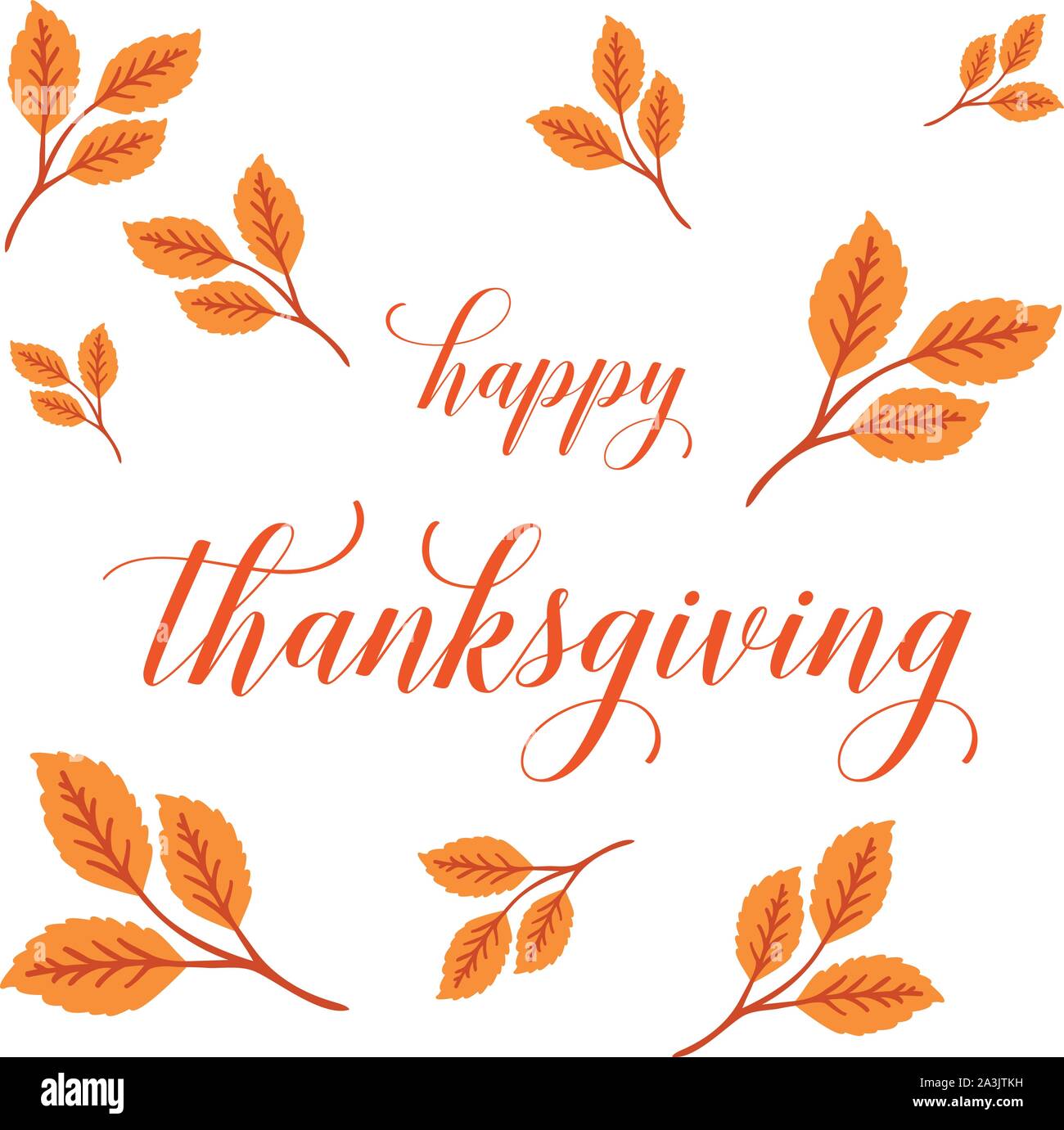 Lettering poster of thanksgiving, with graphic pattern autumn leaf ...