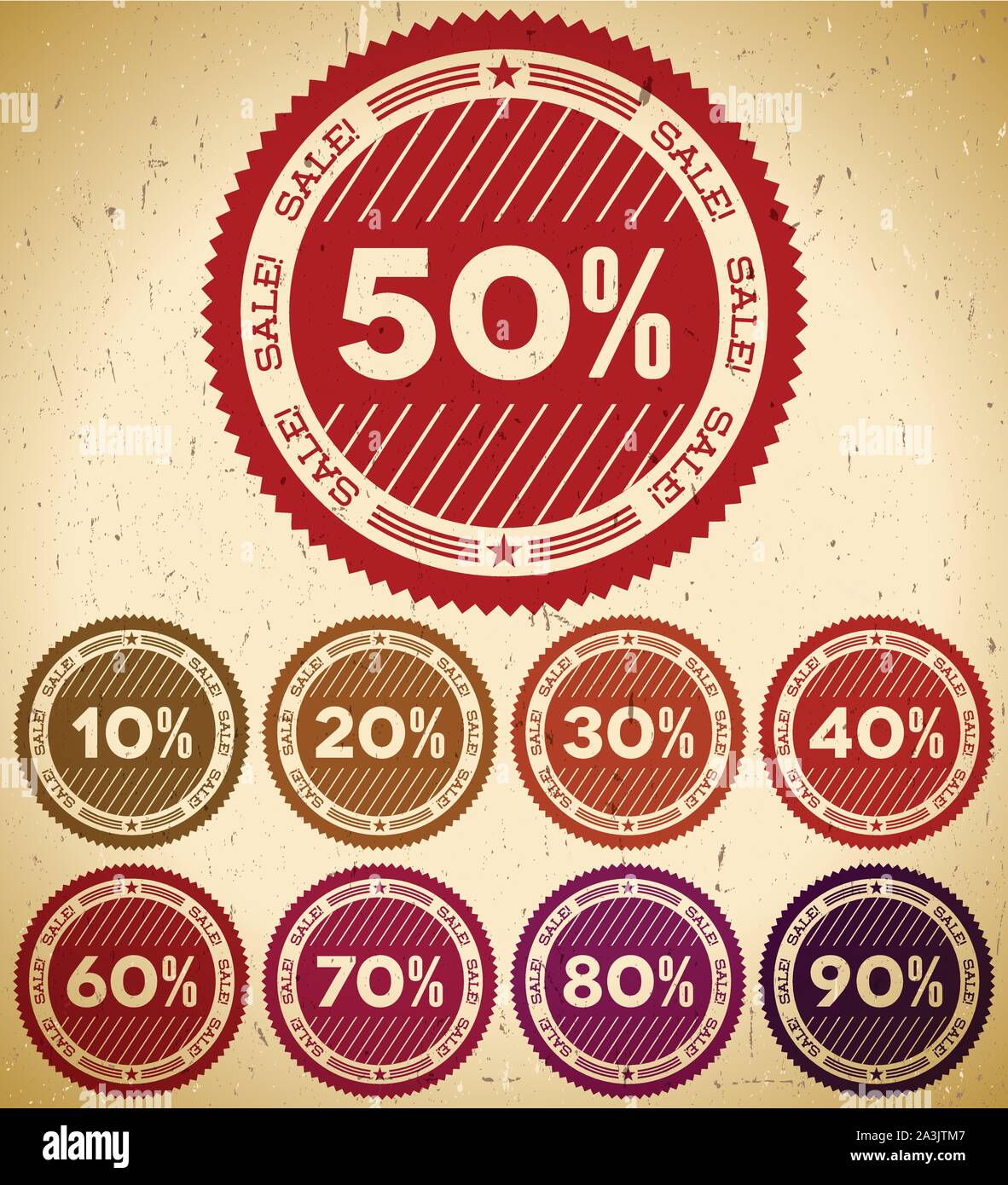 Set of retro sale stamps Stock Vector Image & Art Alamy