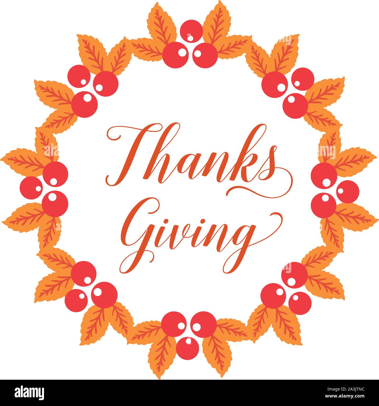 Concept of card thanksgiving, with elegant autumn leaves frame. Vector ...