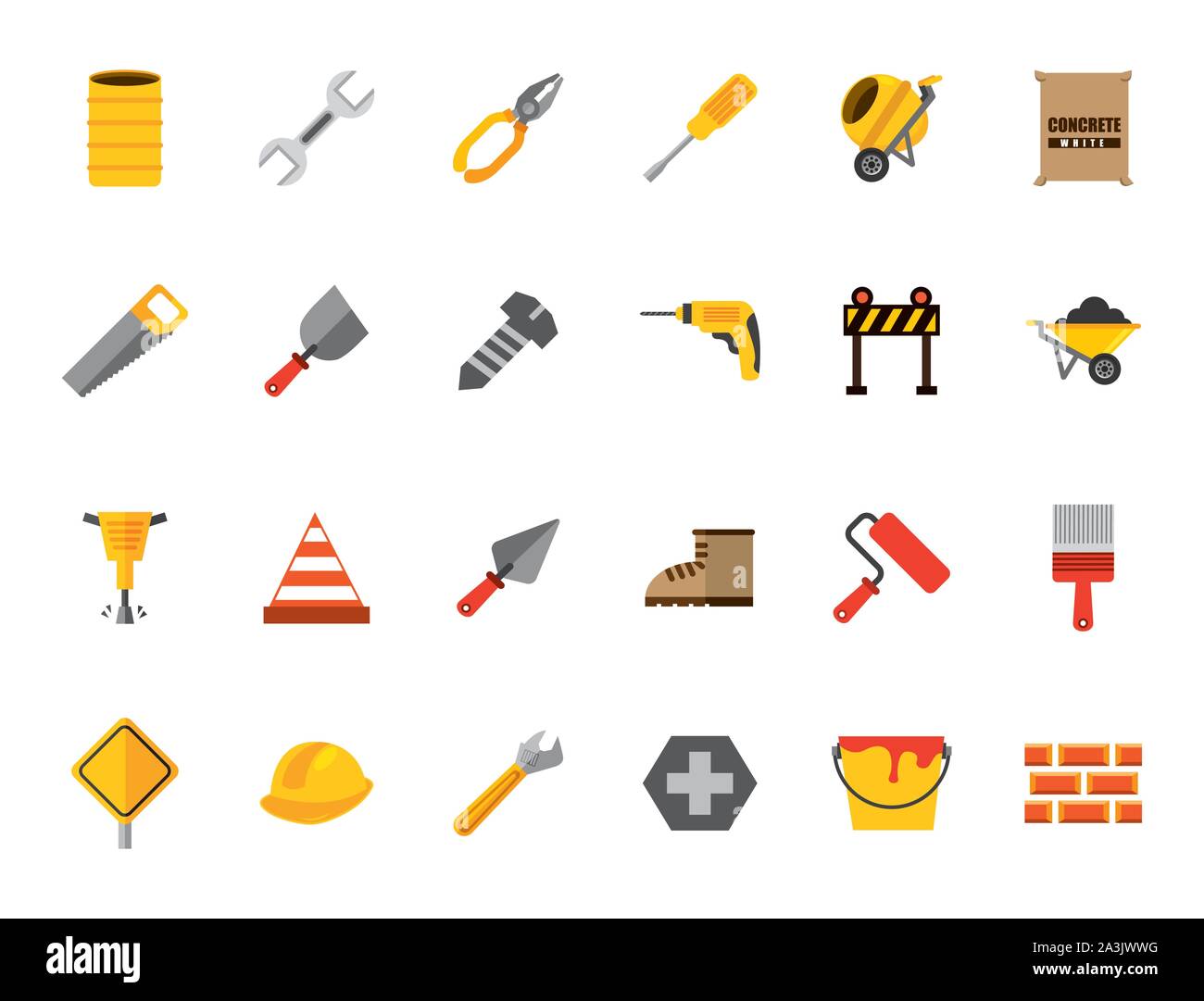 Isolated construction icon set vector design Stock Vector Image & Art ...