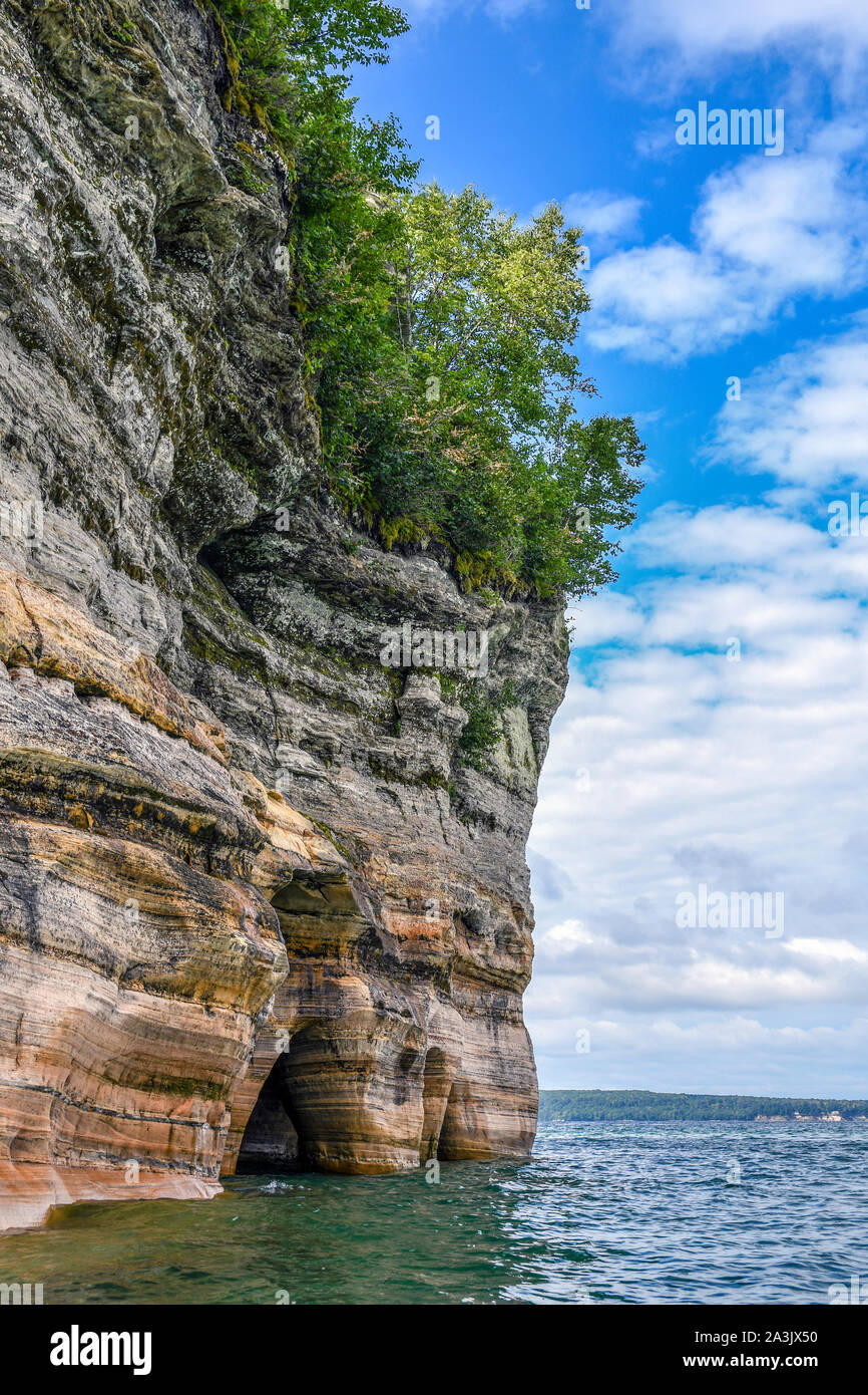 Caves at Pictured Rocks National Lakeshore Stock Photo - Alamy