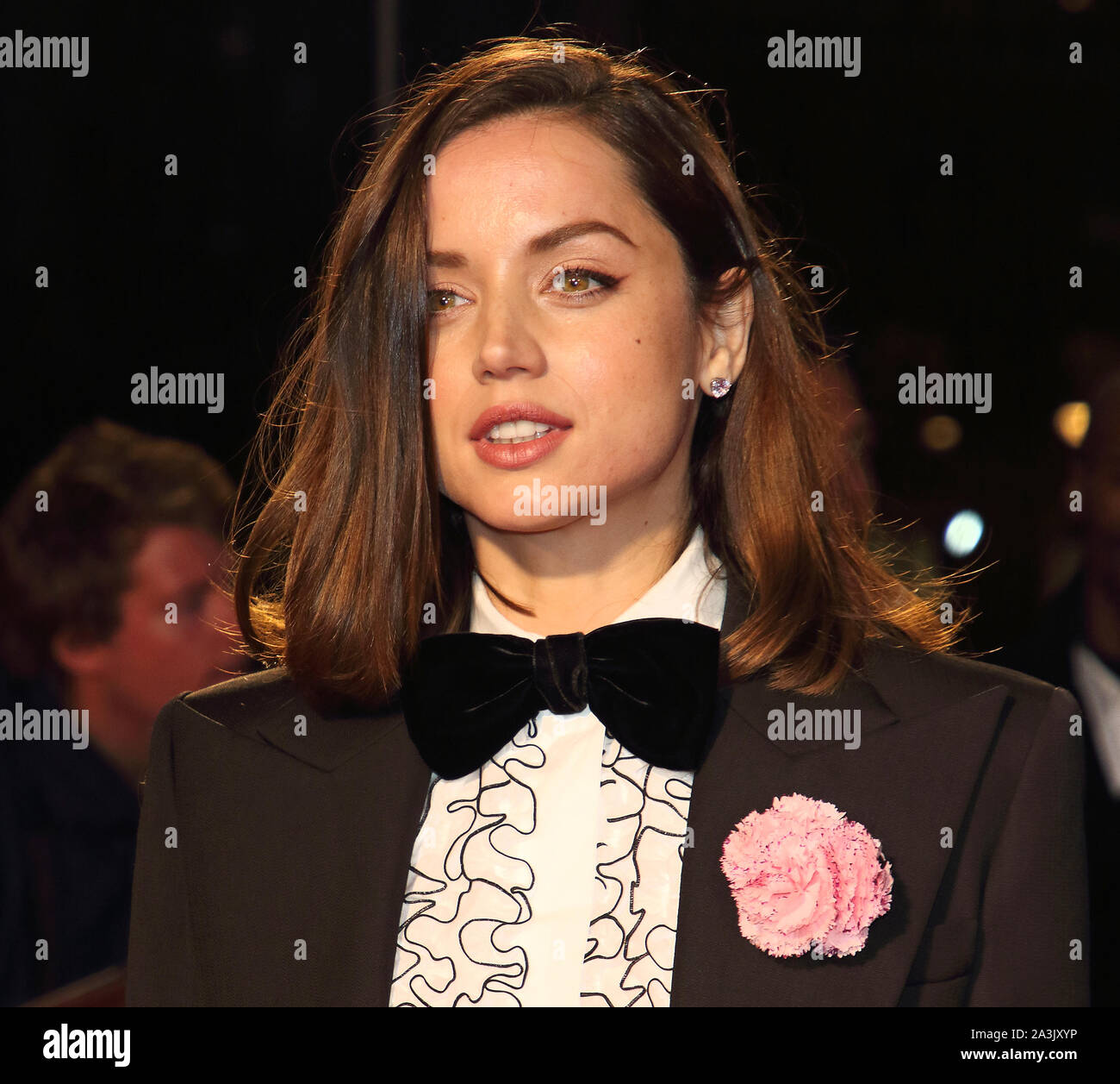 Ana de Armas attends The BFI 63rd London Film Festival, American Express Gala screening of 'Knives Out held at the Odeon Luxe, Leicester Square in London. Stock Photo
