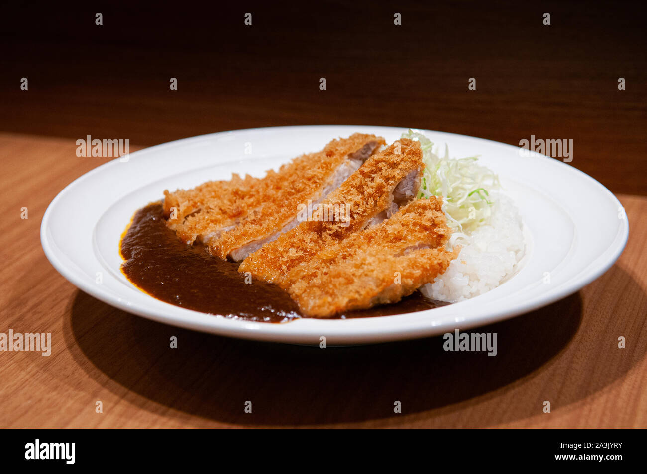 Tonkatsu Kare rice Crispy fried pork cutlet with curry and rice