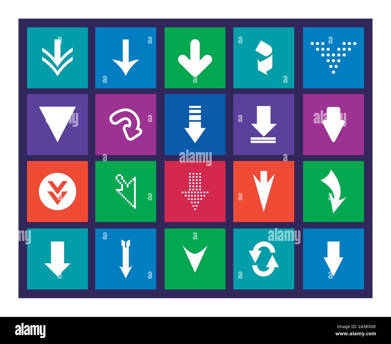 Arrow icon set vector design Stock Vector Image & Art - Alamy