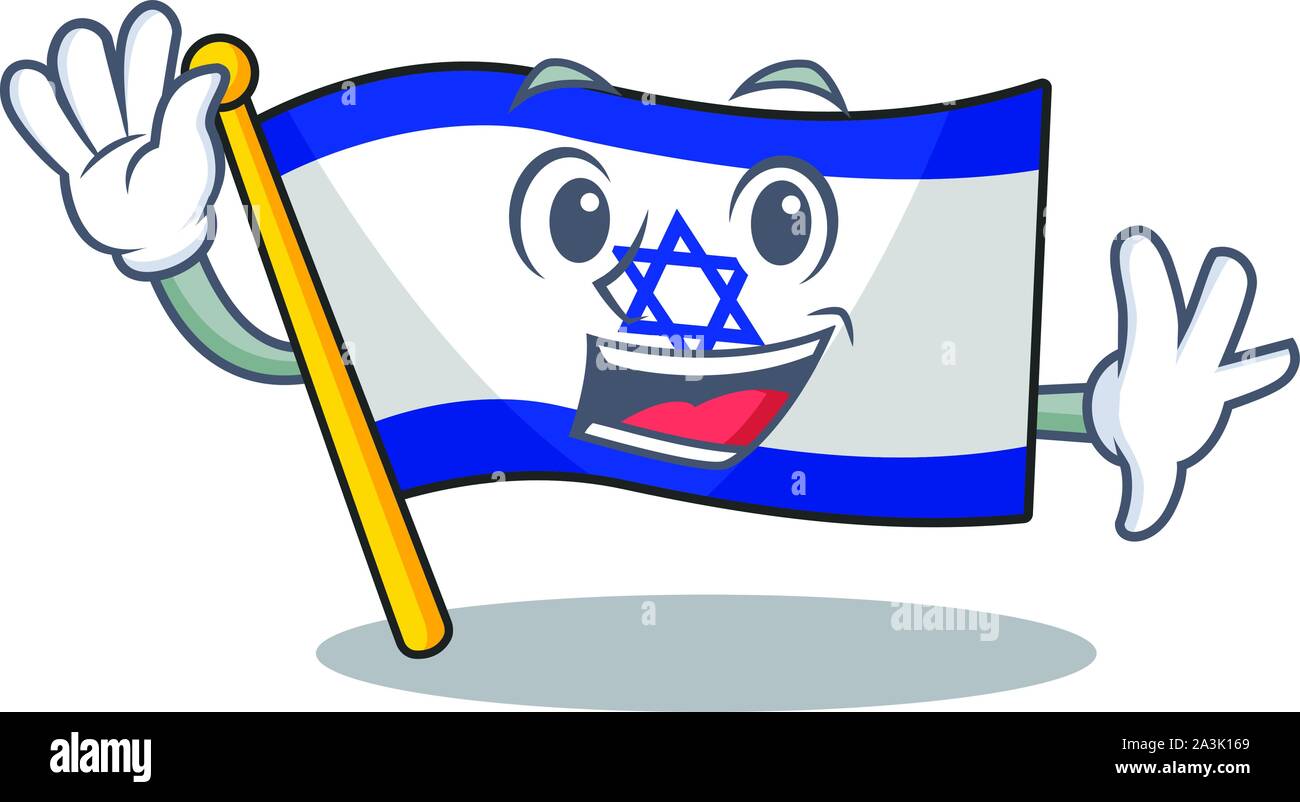 Waving flag israel on Stock Vector Images - Alamy
