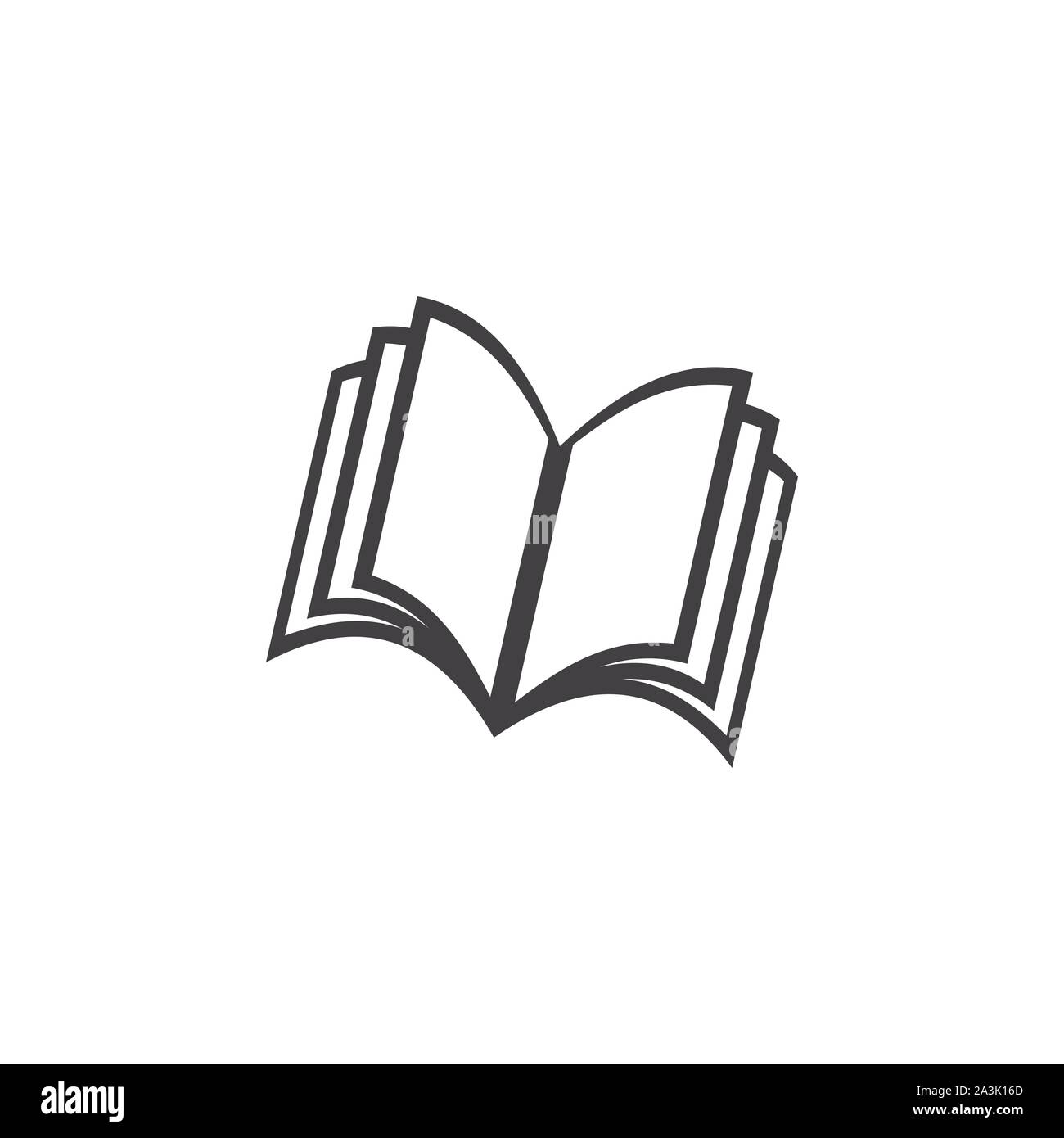 Book graphic design template vector isolated illustration Stock Vector