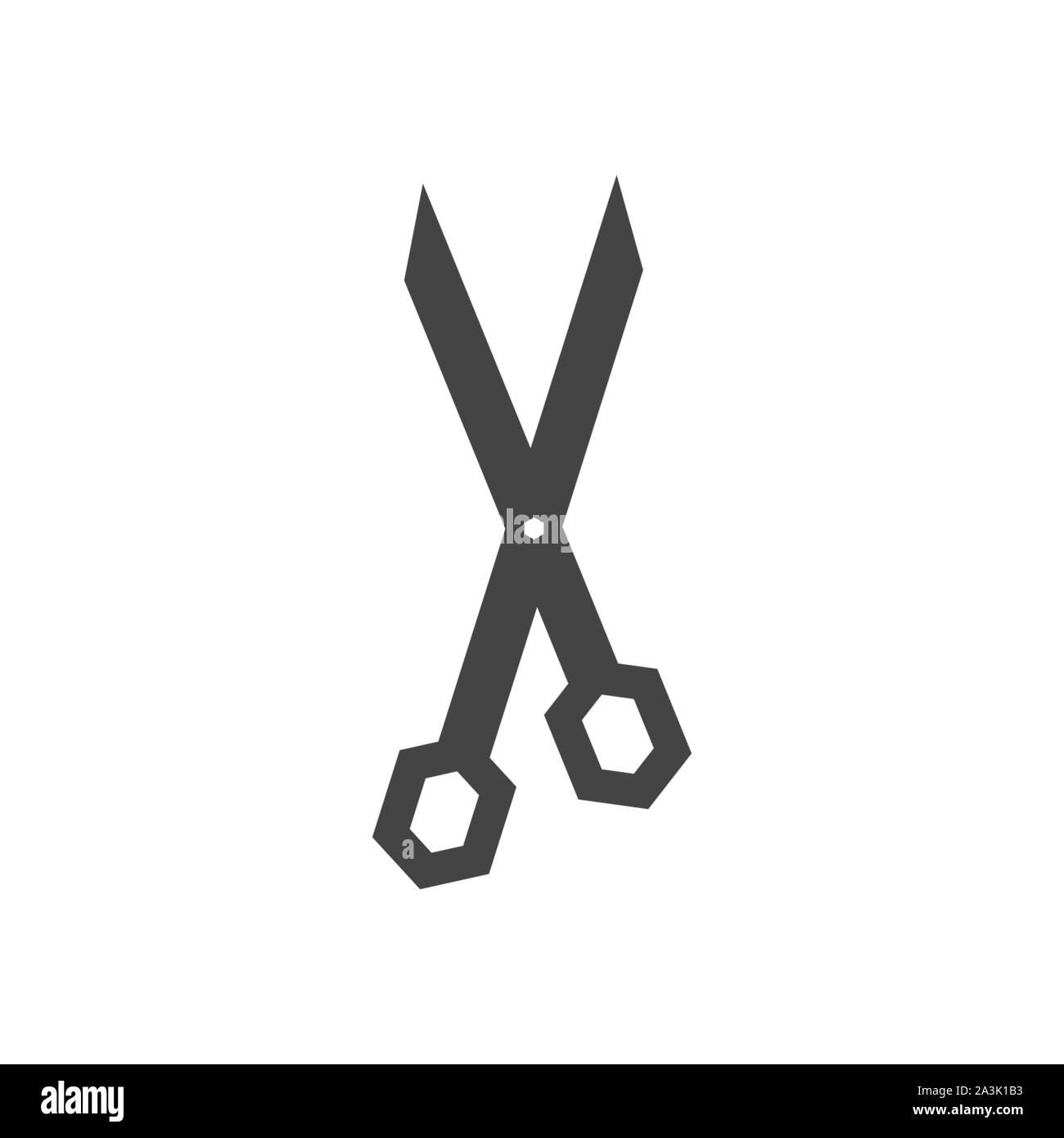 Scissors graphic design template vector isolated illustration Stock