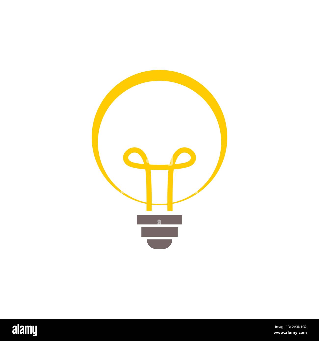 Lightbulb graphic design template vector isolated illustration Stock