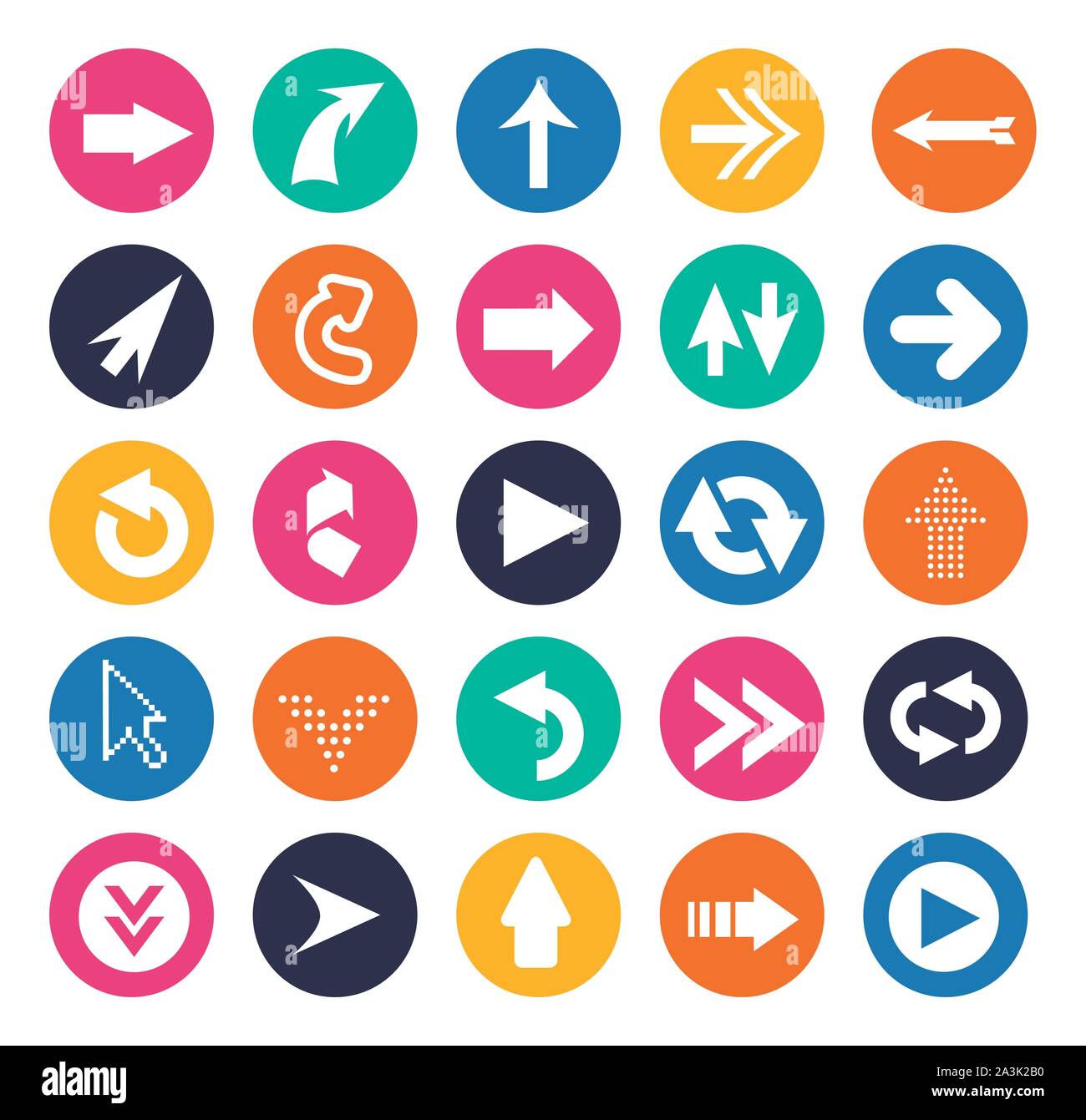Arrow icon set vector design Stock Vector Image & Art - Alamy