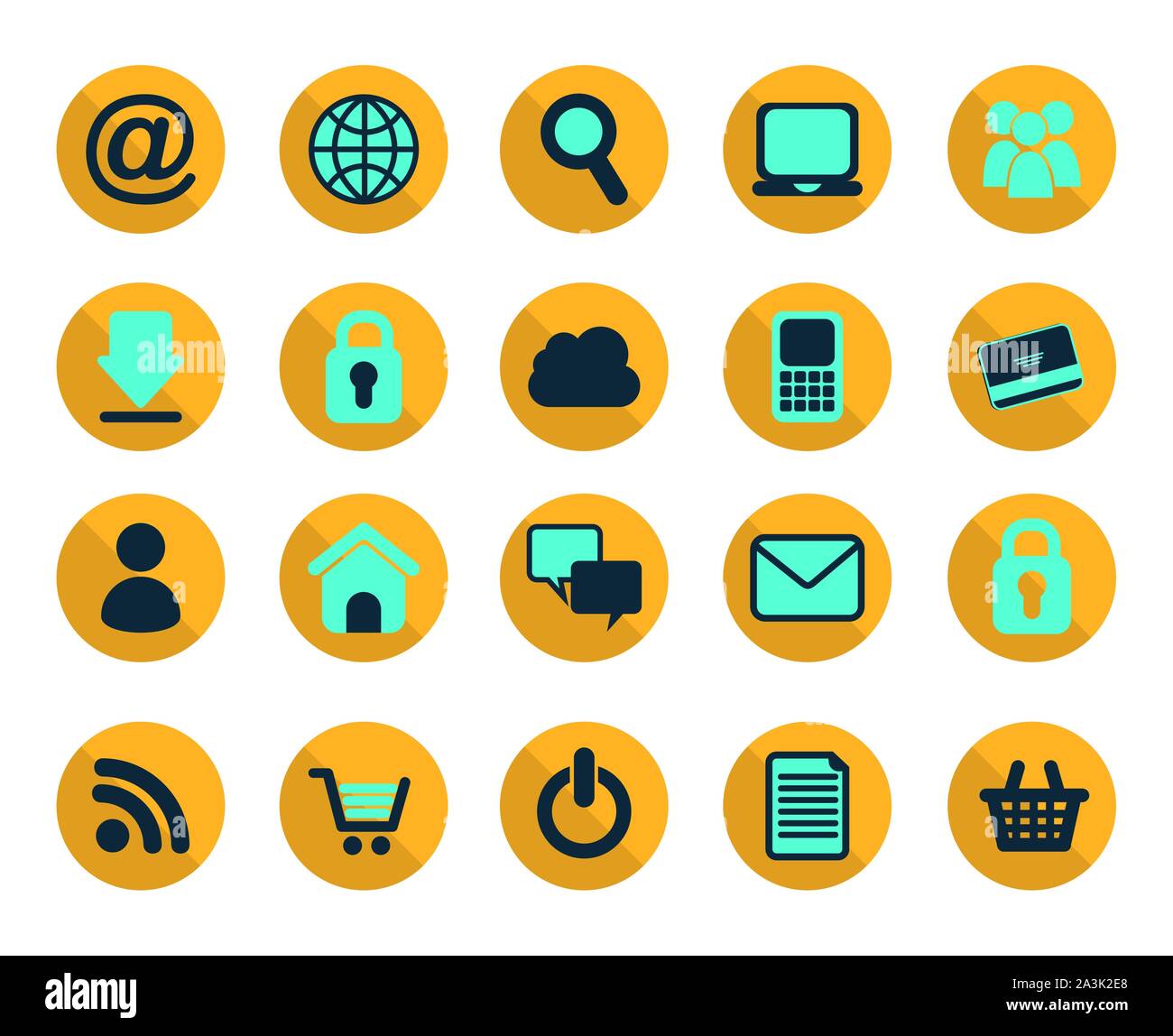 Isolated social media icon set design Stock Vector Image & Art - Alamy