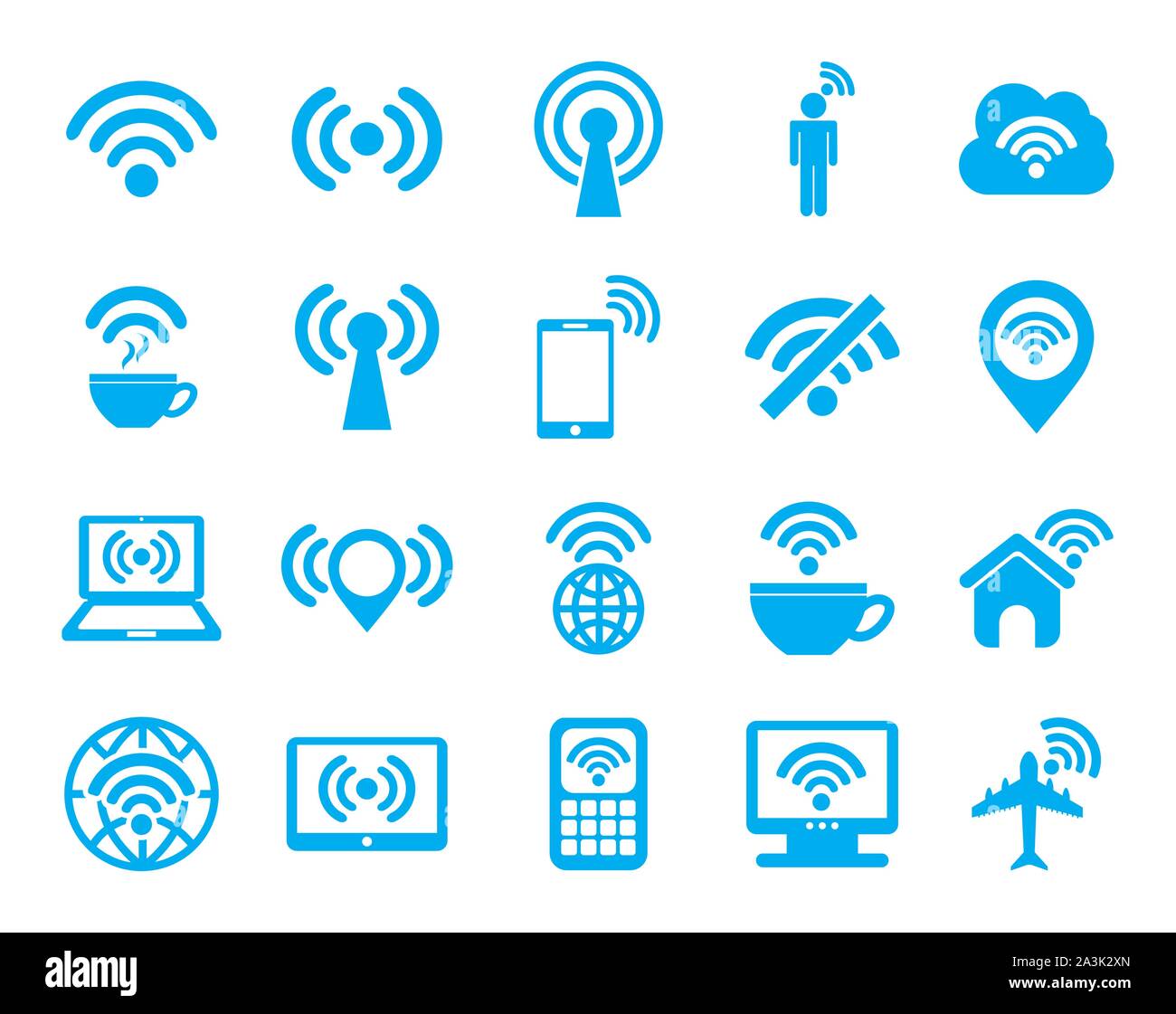 Isolated wifi icon set vector design Stock Vector