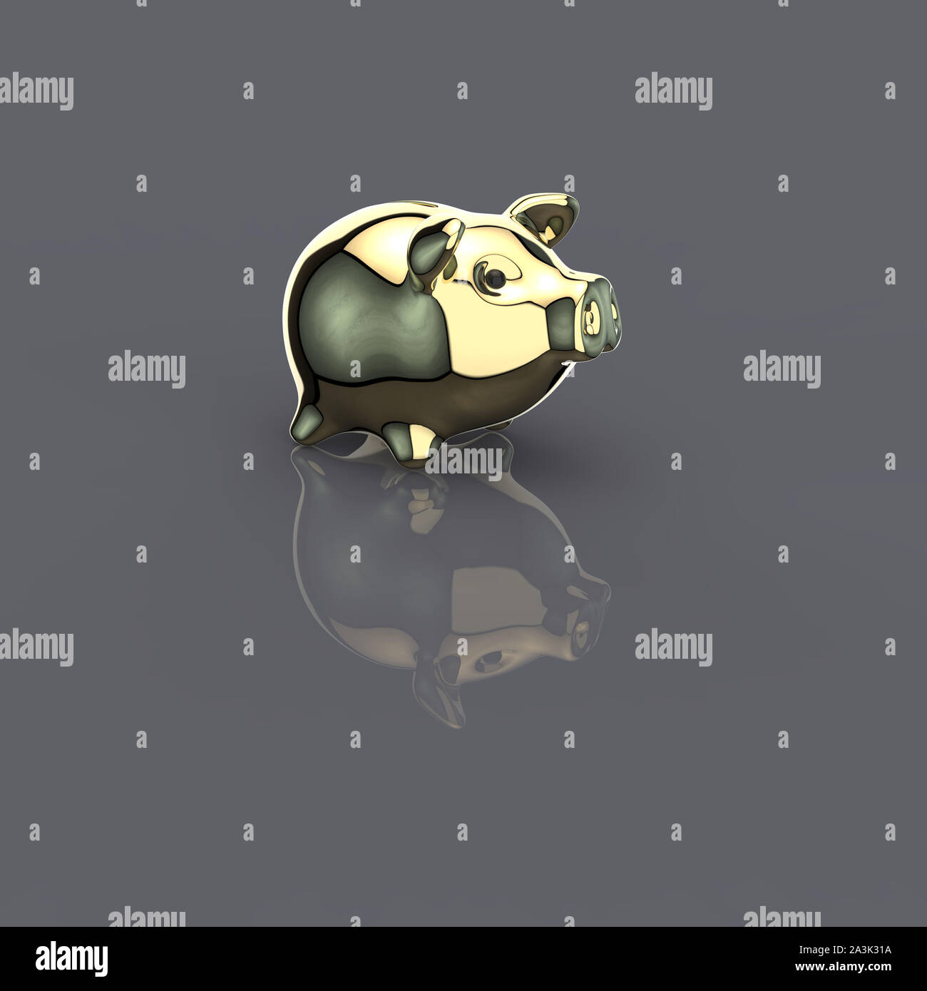 Piggy bank - 3D Illustration Stock Photo - Alamy