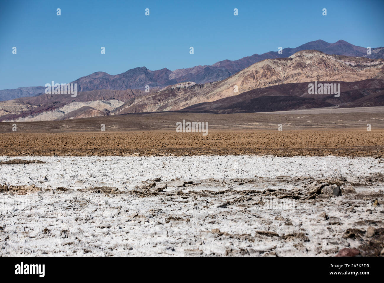 Salzwüste im Death Valley Nationalpark in Kalifornien / USA Stock Photo