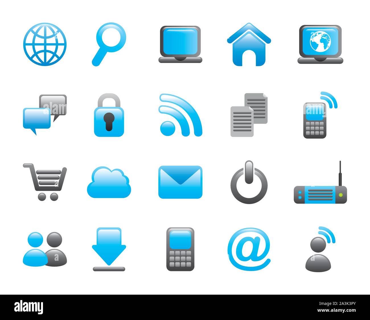 Isolated social media icon set design Stock Vector Image & Art - Alamy