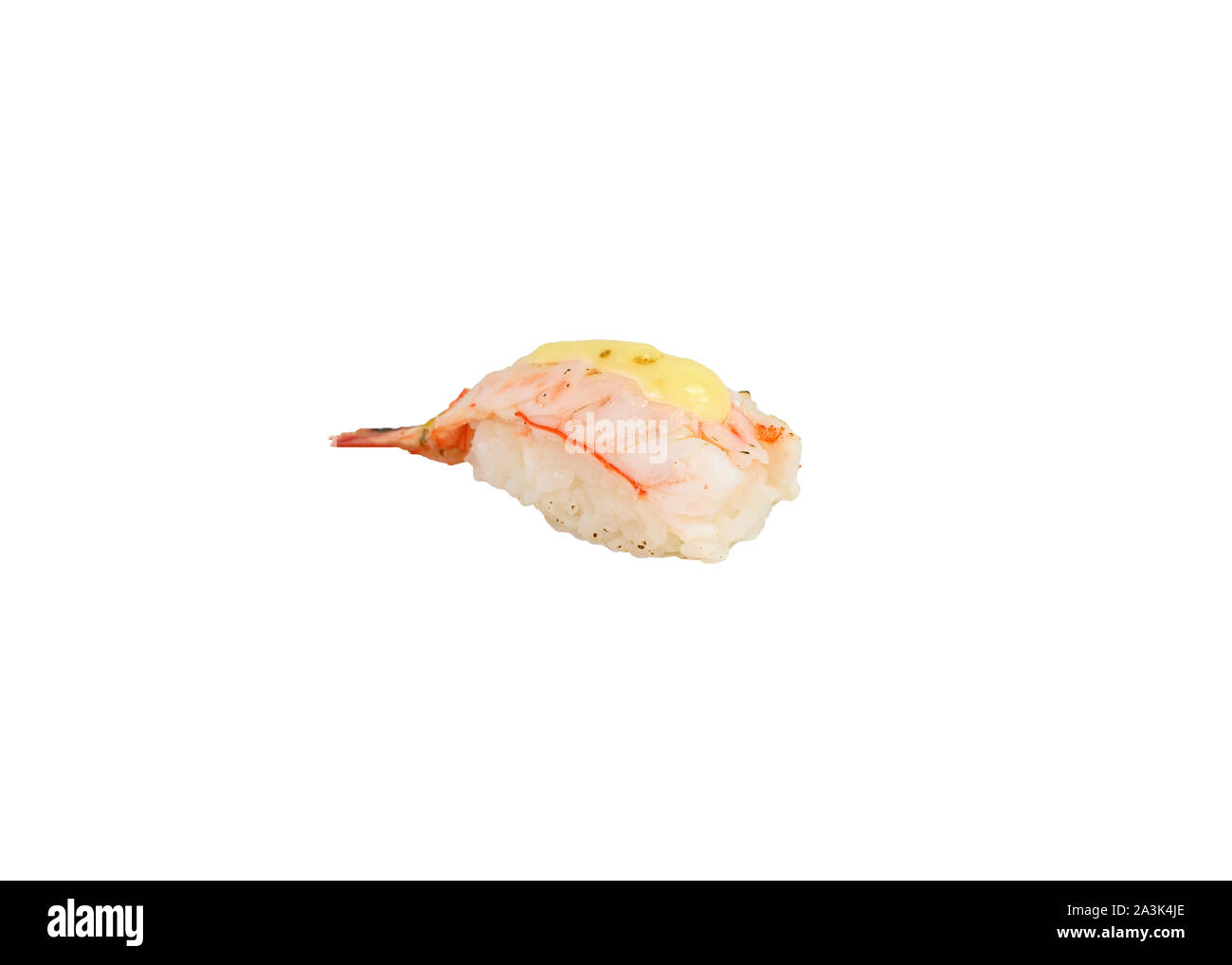 Ebi or Shrimp with mayonnaise sauce sushi nigiri japanese cuisine