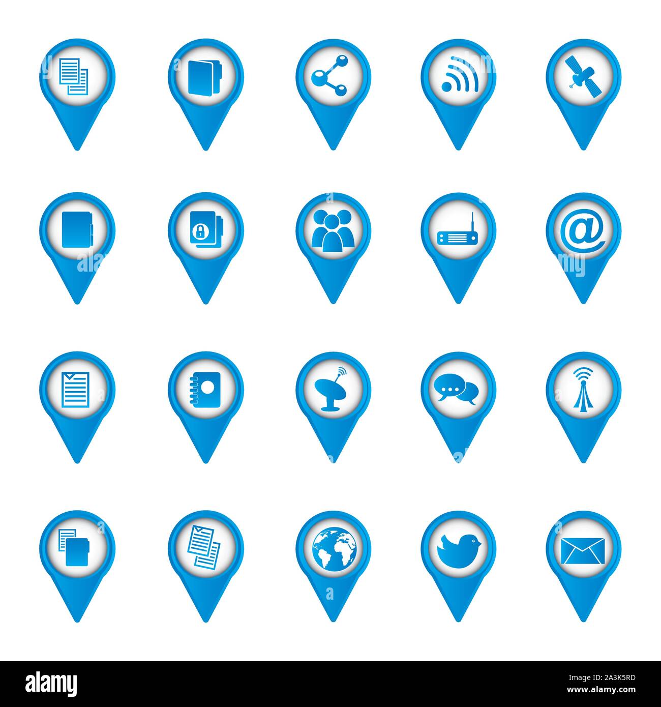 Isolated social media icon set design Stock Vector Image & Art - Alamy