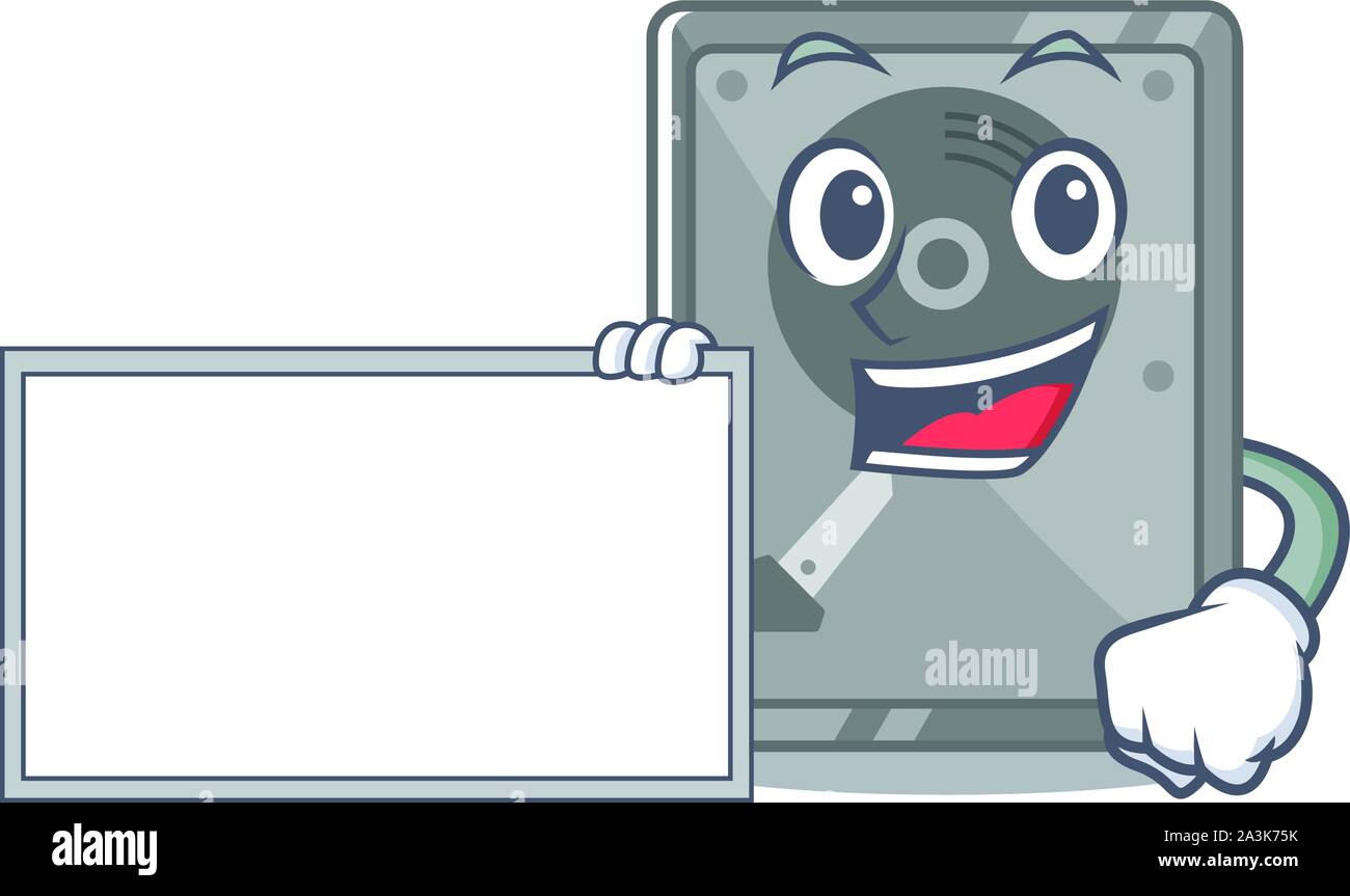 With board hard drive internal on the character Stock Vector Image ...