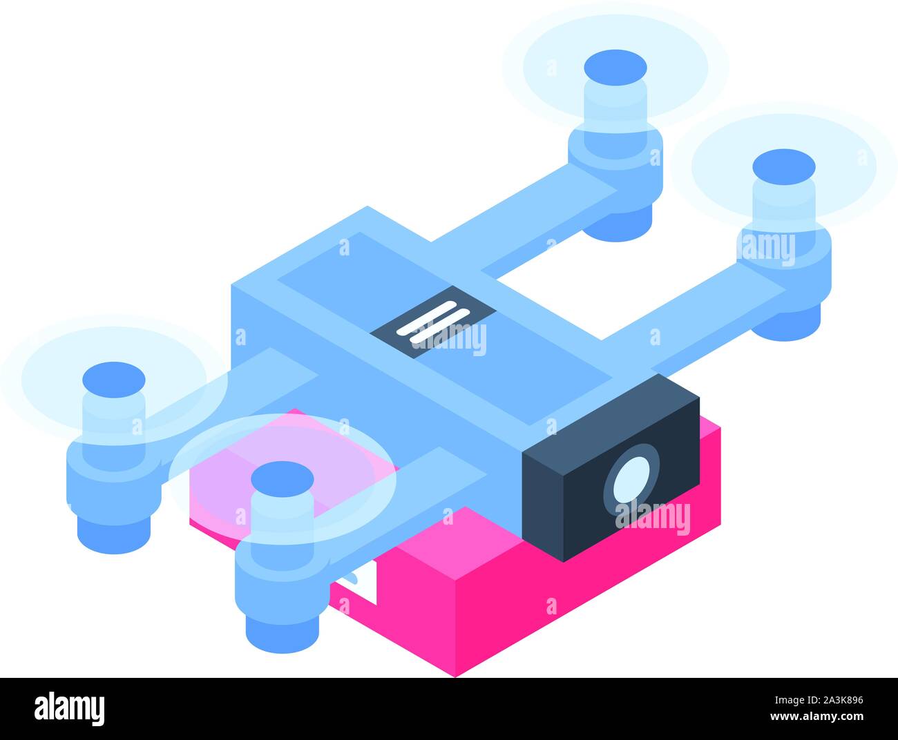 Blue drone delivery icon, isometric style Stock Vector Image & Art - Alamy